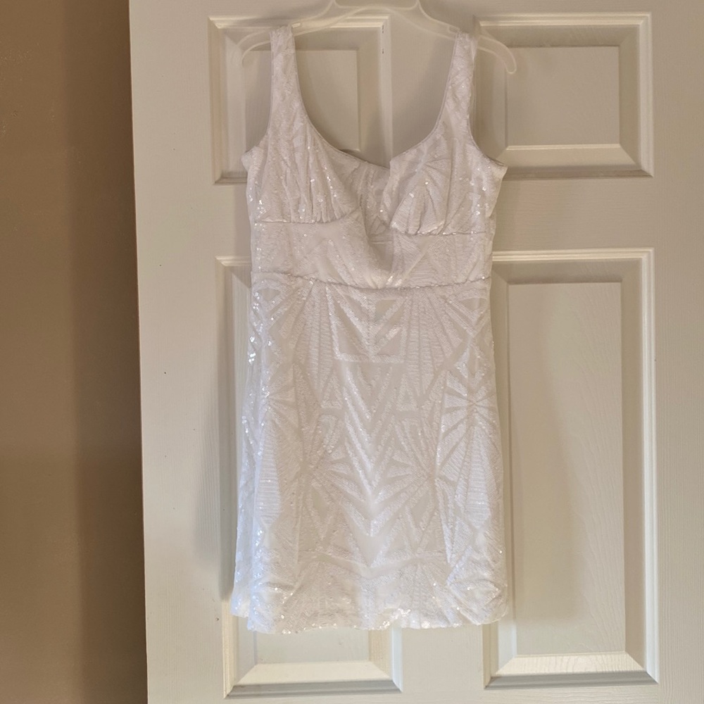 NWOT sequin white lulus dress
